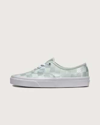 Authentischer Satinschuh mit Schachbrettmuster