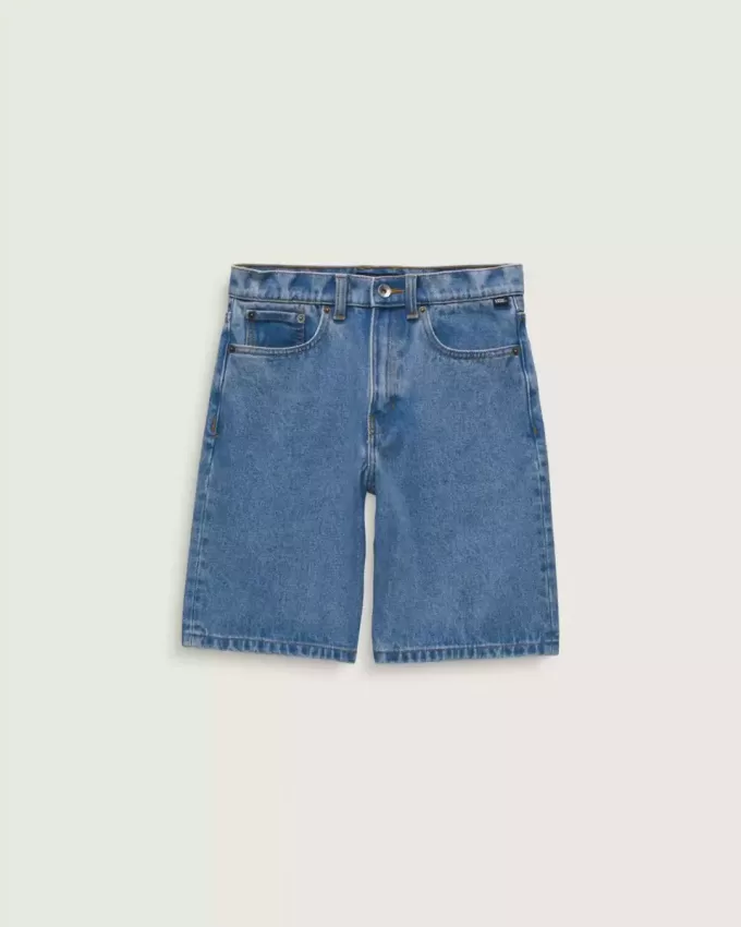 Baggy-Jeansshorts mit Karomuster für Kinder
