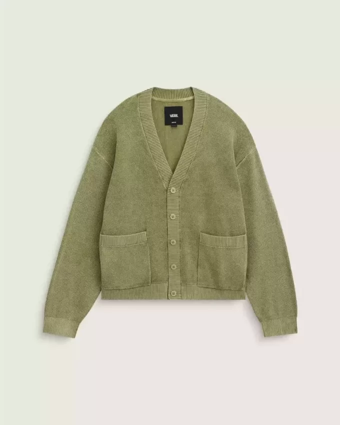 Bayview Acid Wash Cardigan Pullover