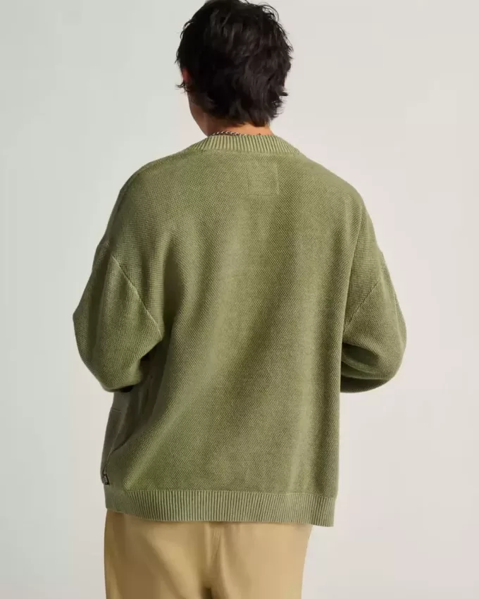 Bayview Acid Wash Cardigan Pullover
