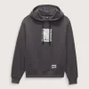 Bloussant-Graffiti-Kapuzenpullover „Missed Flights“.