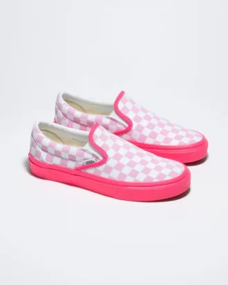 Customs Klassischer Slip-On-Schachbrett-Schuh in weiter Passform