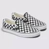 Customs Klassischer Slip-On-Schachbrett-Schuh in weiter Passform