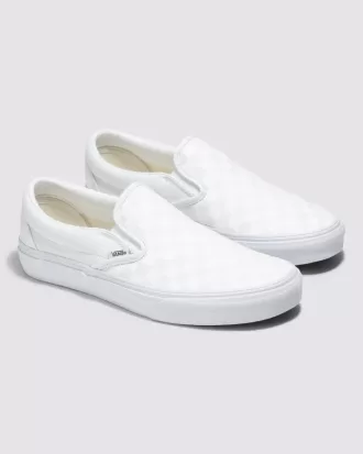Customs Klassischer Slip-On-Schachbrett-Schuh in weiter Passform