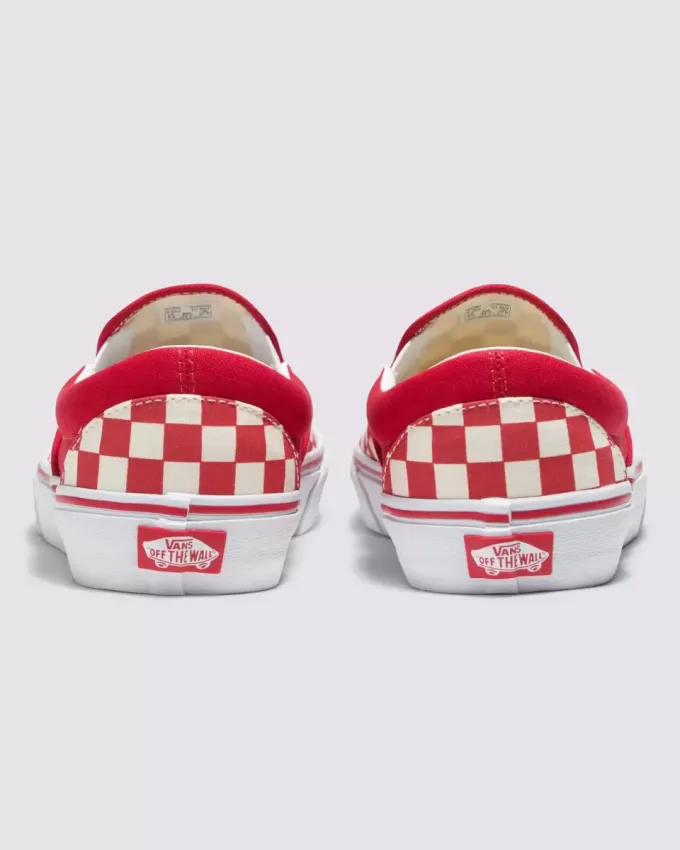 Customs Klassischer Slip-On-Schachbrett-Schuh in weiter Passform