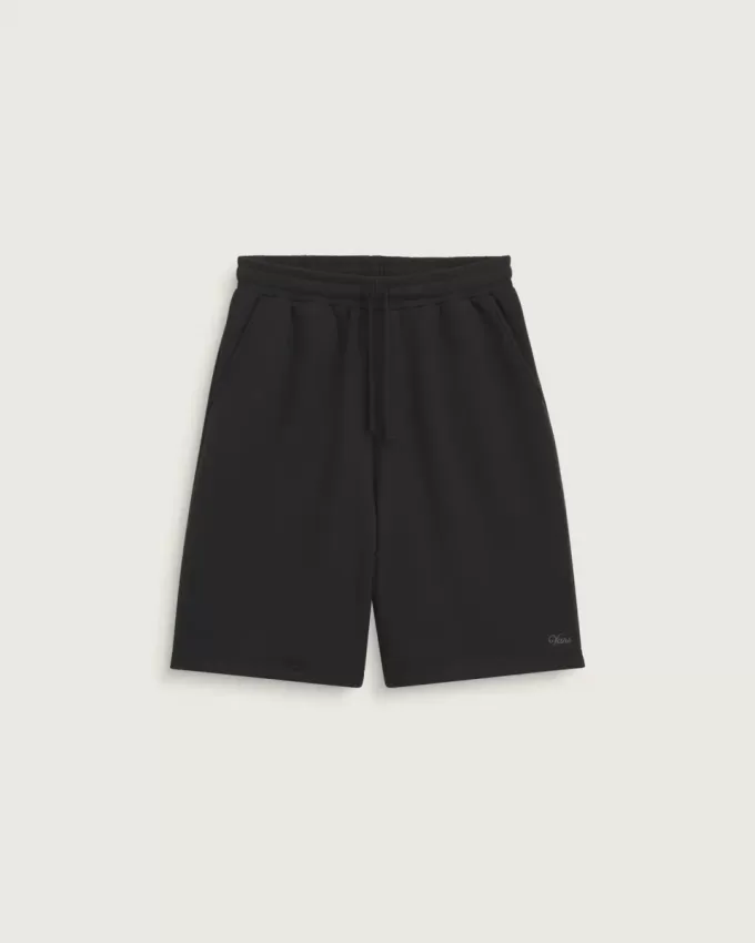 Fleece-Shorts mit Logo-Schriftzug