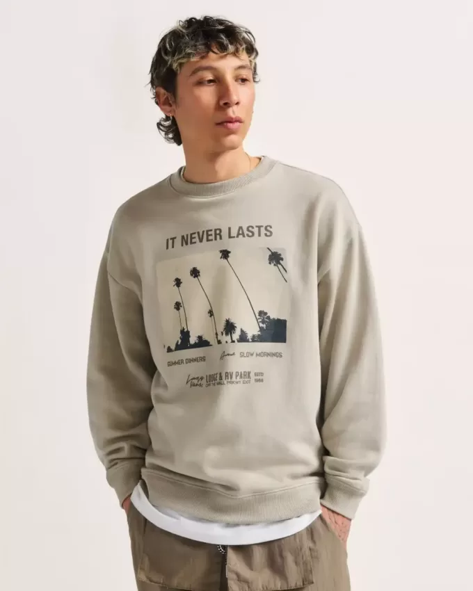 Foto Neverlasting Crew Sweatshirt Foto Neverlasting Crew Sweatshirt