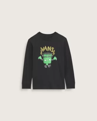 Frankenwaffel Halloween Langarm-T-Shirt für kleine Kinder