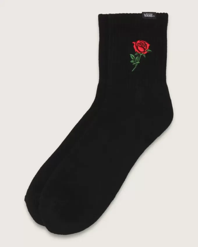 Half Crew Socken mit einer Rose