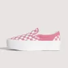 Klassischer Slip-On-Plateauschuh mit Schachbrettmuster