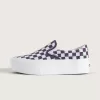 Klassischer Slip-On-Plateauschuh mit Schachbrettmuster