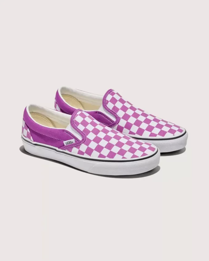 Klassischer Slip-On-Schachbrettschuh