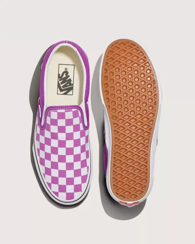 Klassischer Slip-On-Schachbrettschuh