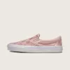 Klassischer Slip-On-Schuh aus Satin mit Schachbrettmuster