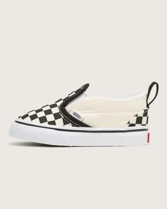 Klassischer Slip-On-Schuh mit V-Schachbrettmuster für Kleinkinder Klassischer Slip-On-Schuh mit V-Schachbrettmuster für Kleinkinder