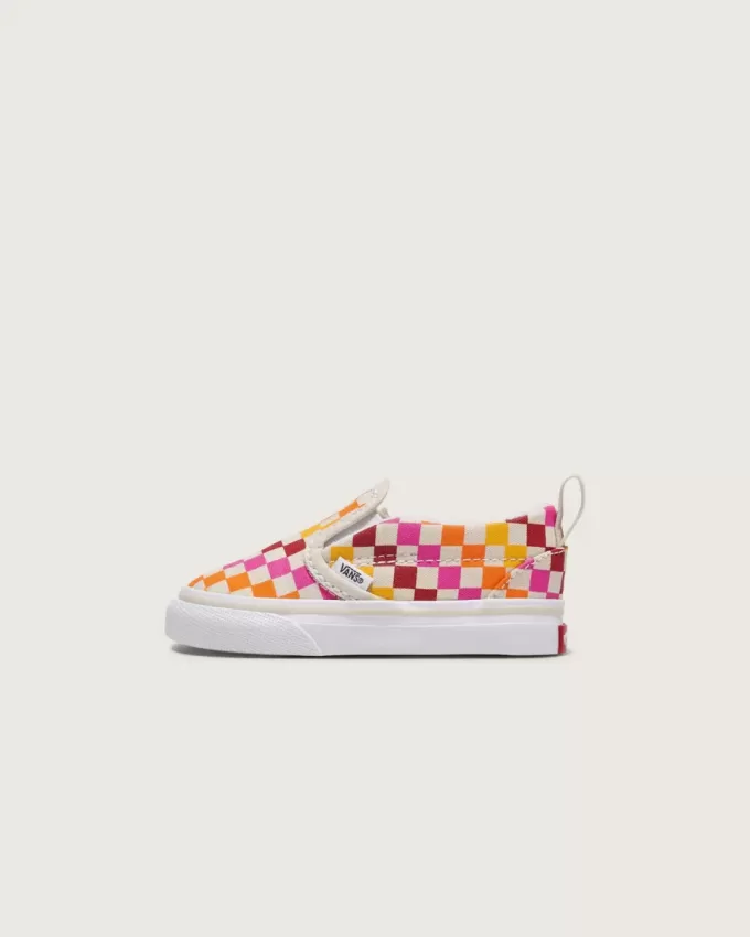 Klassischer Slip-On-Schuh mit V-Schachbrettmuster für Kleinkinder Klassischer Slip-On-Schuh mit V-Schachbrettmuster für Kleinkinder