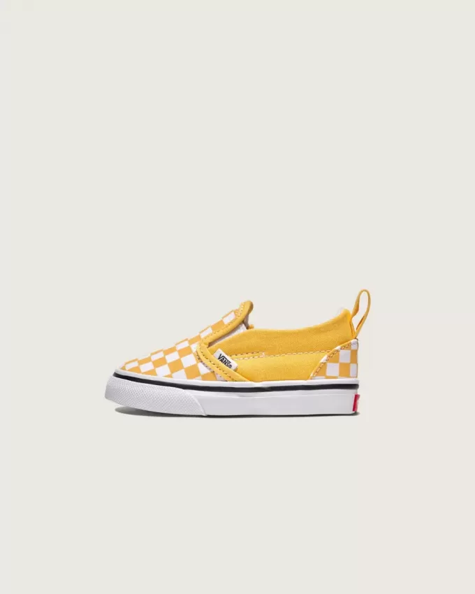 Klassischer Slip-On-Schuh mit V-Schachbrettmuster für Kleinkinder Klassischer Slip-On-Schuh mit V-Schachbrettmuster für Kleinkinder