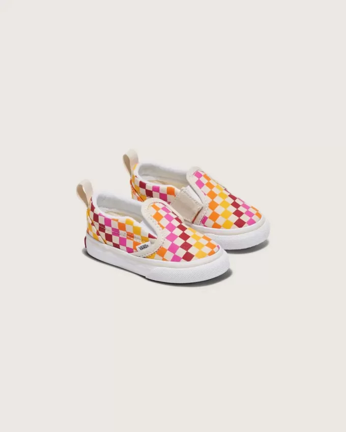 Klassischer Slip-On-Schuh mit V-Schachbrettmuster für Kleinkinder Klassischer Slip-On-Schuh mit V-Schachbrettmuster für Kleinkinder