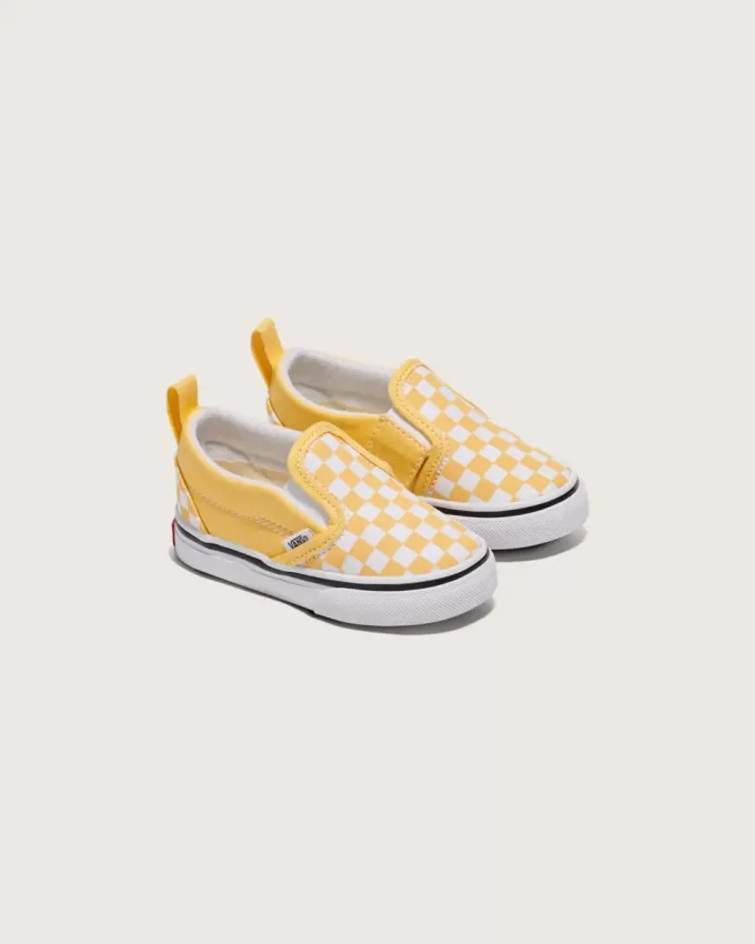 Klassischer Slip-On-Schuh mit V-Schachbrettmuster für Kleinkinder Klassischer Slip-On-Schuh mit V-Schachbrettmuster für Kleinkinder