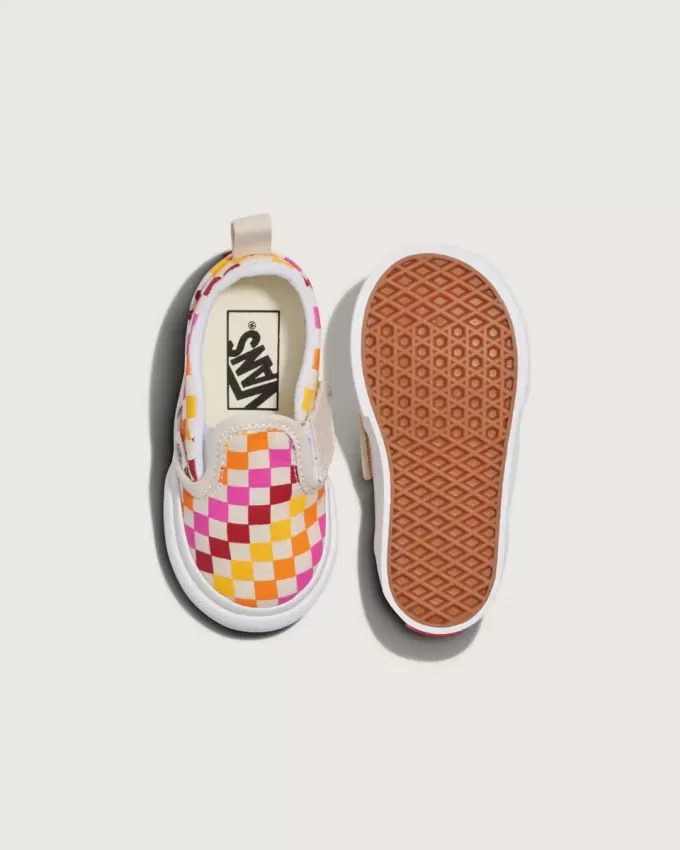 Klassischer Slip-On-Schuh mit V-Schachbrettmuster für Kleinkinder Klassischer Slip-On-Schuh mit V-Schachbrettmuster für Kleinkinder
