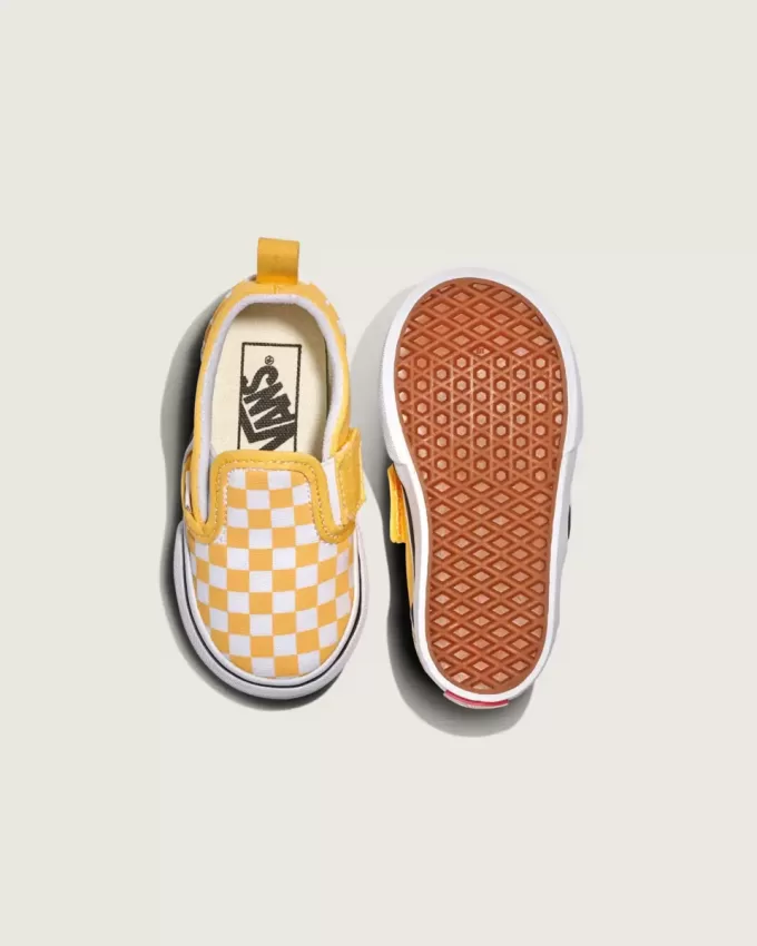 Klassischer Slip-On-Schuh mit V-Schachbrettmuster für Kleinkinder Klassischer Slip-On-Schuh mit V-Schachbrettmuster für Kleinkinder