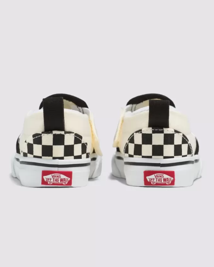 Klassischer Slip-On-Schuh mit V-Schachbrettmuster für Kleinkinder Klassischer Slip-On-Schuh mit V-Schachbrettmuster für Kleinkinder