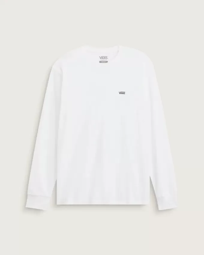 Langärmliges T-Shirt mit Logo auf der linken Brust Langärmliges T-Shirt mit Logo auf der linken Brust