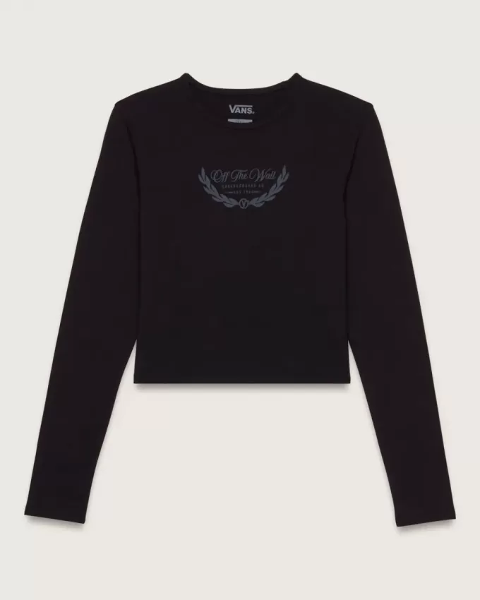 Low Key T-Shirt mit U-Ausschnitt und langen Ärmeln