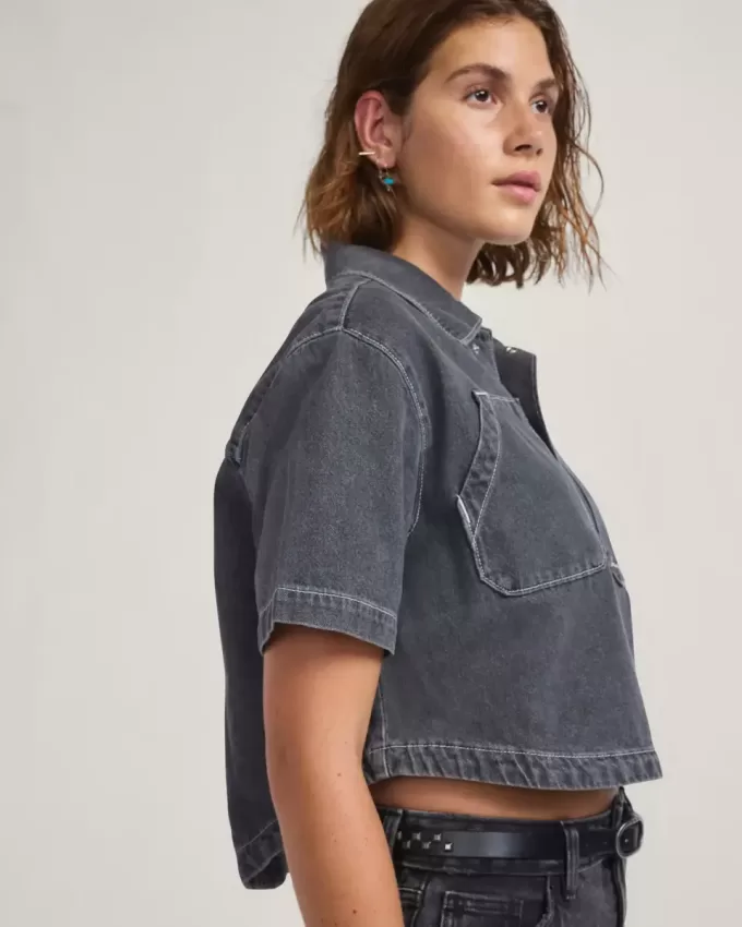 Natalie Denim-Hemd mit Knopfleiste Natalie Denim-Hemd mit Knopfleiste