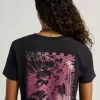 Negatives kurzes T-Shirt mit Blumenmuster Negatives kurzes T-Shirt mit Blumenmuster