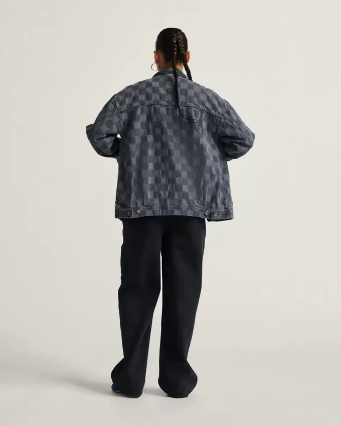 Pitstop Checkered Station Jeansjacke Pitstop Checkered Station Jeansjacke