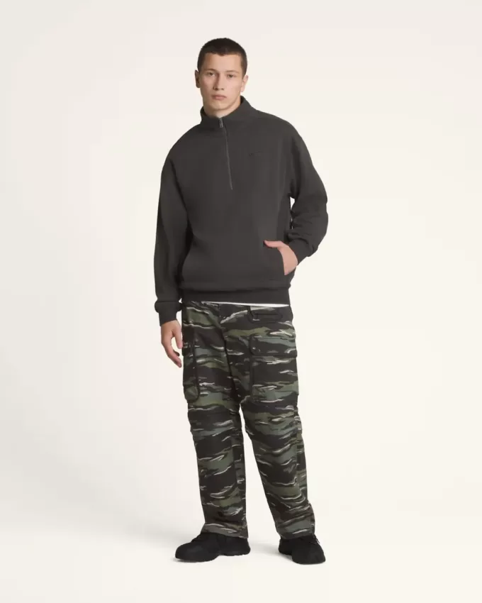 Premium-Sweatshirt mit halbem Reißverschluss Premium-Sweatshirt mit halbem Reißverschluss