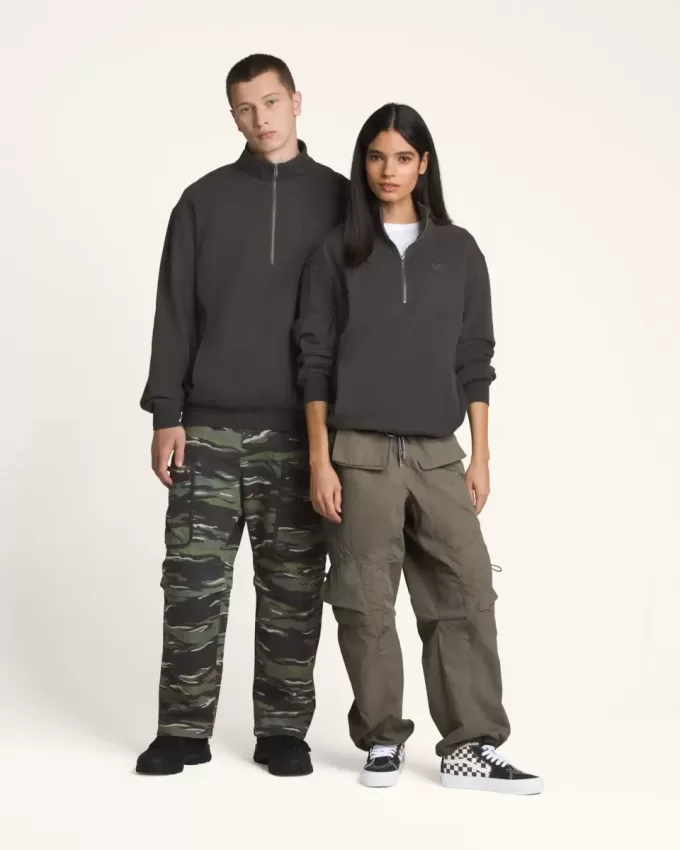 Premium-Sweatshirt mit halbem Reißverschluss Premium-Sweatshirt mit halbem Reißverschluss