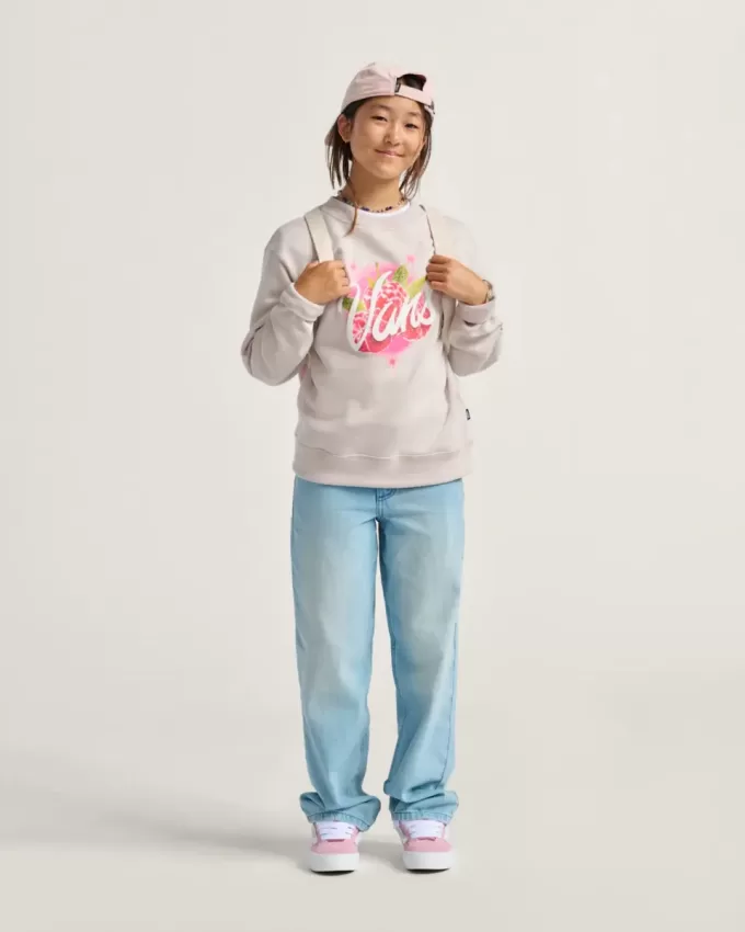 Sweatshirt mit Rundhalsausschnitt und Berry Pop-Print für Kinder