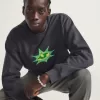 Sweatshirt mit Rundhalsausschnitt und Sternenkaromuster