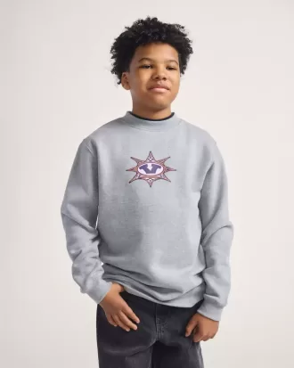 Sweatshirt mit Rundhalsausschnitt und Sternenmuster für Kinder