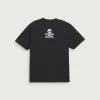 T-Shirt mit Karo- und Knochen-Print T-Shirt mit Karo- und Knochen-Print